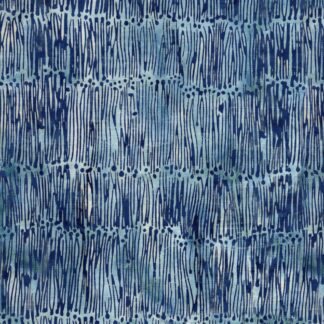 ISLAND BATIKS LINES WITH DOTS BLUE WAVE