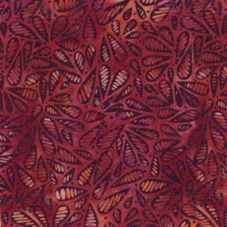 ISLAND BATIKS TEAR DROPS RED BURGUNDY