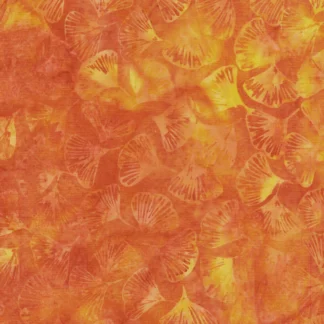 ISLAND BATIKS TOSSED PETALS ORANGE COPPER