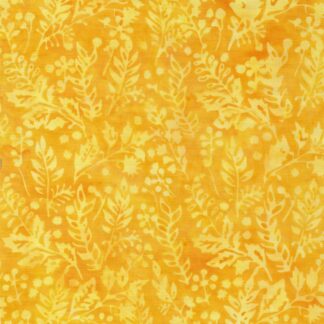 ISLAND BATIKS VINES LEAVES AND BERRIES ORANGE DAFFODIL