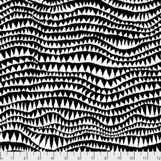 Kaffe Fassett SHARKS TEETH BLACK/WHITE