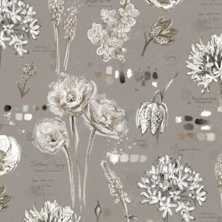 WHITE OWL BOTANICAL SKETCHBOOK FLORAL JOURNAL TAUPE
