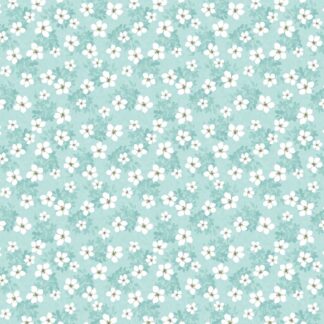 WHITE OWL PETAL WHISPERS SMALL FLORAL TEAL